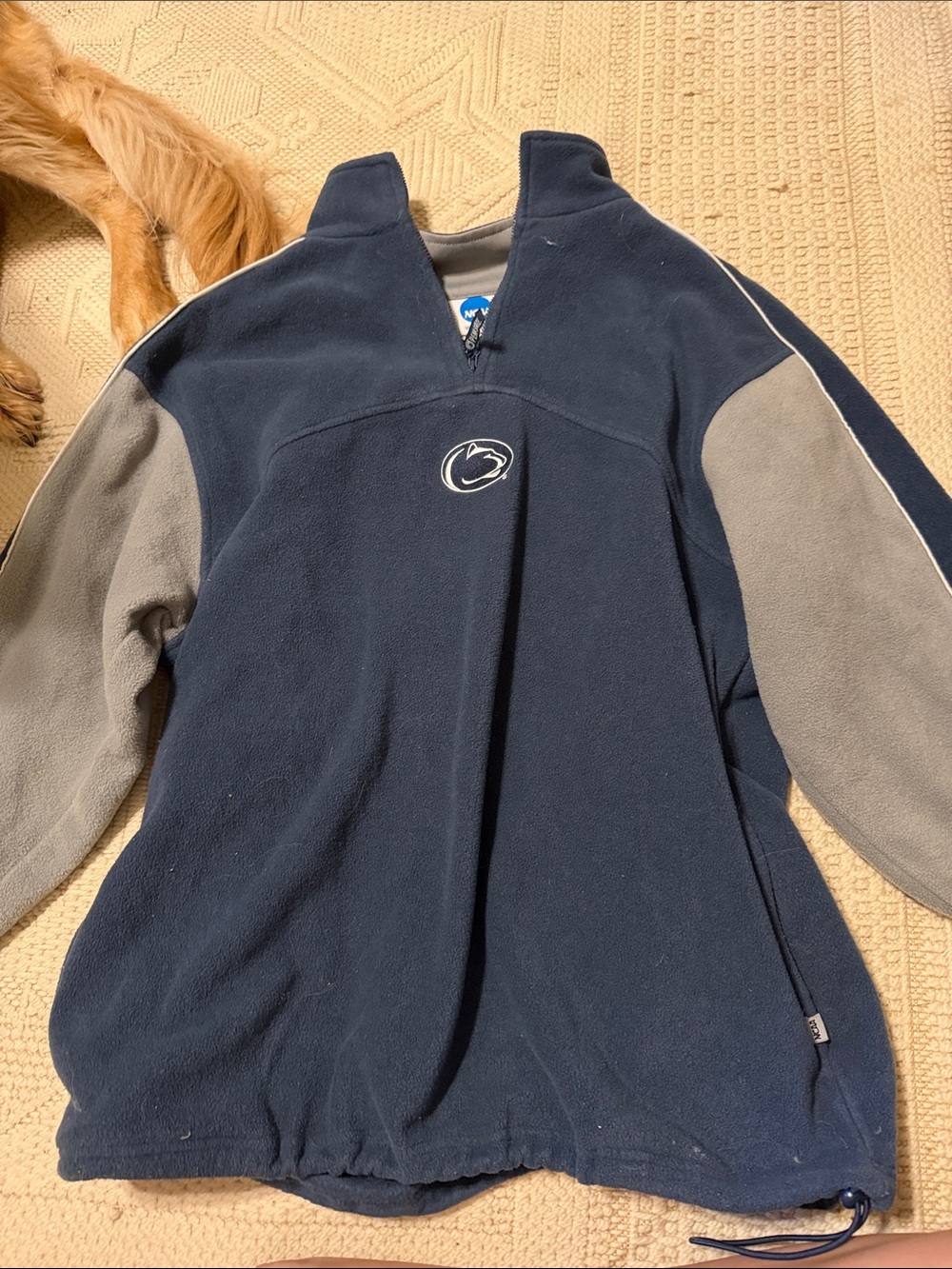 NCAA Penn State Navy and Gray Fleece Pullover